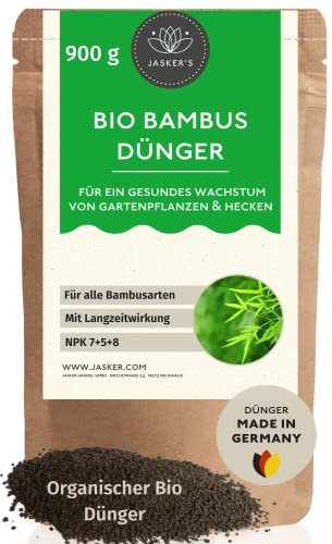 Bambus Dünger langzeit 900 g - 100% Langzeitdünger - Bambusdünger Granulat mit Eisen - Spezialdünger - Pflanzen-Dünger für Gartenbambus & Hecken - Bambus düngen im Freiland - Dünger Bambus