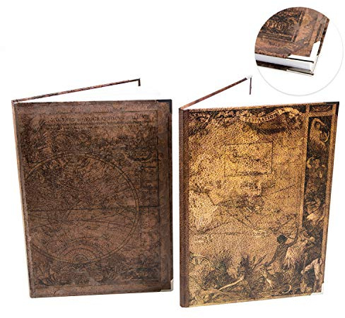 Logbuch-Verlag 2 große XXL Notizbücher blanko + liniert DIN A4 Hardcover - Bücher Set Geschenkset als Tagebuch leer neutral Universalbücher