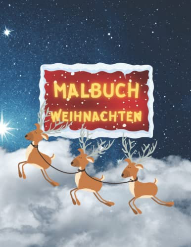 Malbuch Weihnachten für Kinder | 30 Motive Malvorlagen | Nikolaus Weihnachtsmalbuch für Schüler