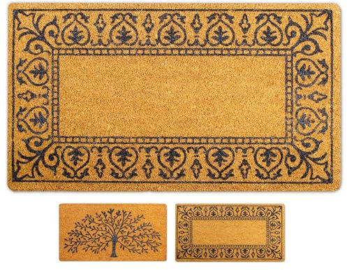 LUA VIKA Fußmatte Kokos - Klassisch - 40x70 cm - Fussmatte Aussen und Innen - Fussmatten Haustür - Türmatte Außen - Fußmatten - Kokosmatte Fußmatte