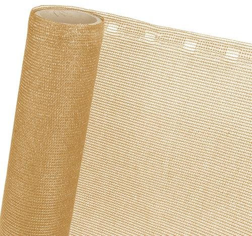 HaGa Schattiernetz 0,9m Breite mit 85% Schattierwirkung in beige – Hitzeschutz & Sonnenschutz für Pflanzen – Balkon Sichtschutz & Terrassen Sonnensegel – Wetterfest & Temperaturbeständig (Meterware)