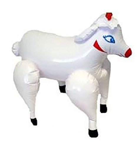 FASHION 7STAR Adults Prop Pool Inflatable Sheep Blow Up Toy Party Use Decoration Accessory