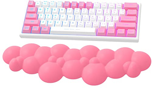 ATTACK SHARK Cloud Keyboard Wrist Rest, PU Leather Memory Foam,Ultra-Soft