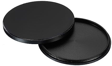 PATIKIL 55mm Lens Cap, Black Aluminum Alloy, Polarizer & Neutral Density Filter Stack Cap, Minimalist Design
