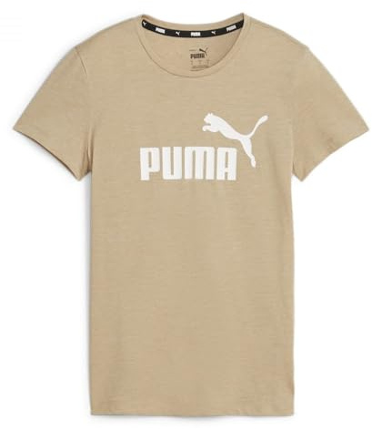 PUMA ESS Logo Heather Tee, Frauen T-Stück, Prairie Tan,