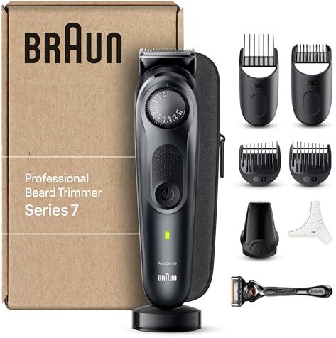 Braun Tondeuse À Barbe Series 7 BT7441, Tondeuse À Barbe Avec Outils Professionnels Et 100 Minutes D'autonomie