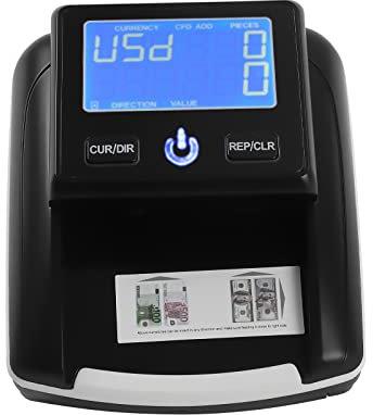 2in1 Geldscheinprüfer und Geldzählmaschine, Banknotenprüfer Falschgelderkennung mit UV/MG/IR für falsche Euro-, Dollarscheine
