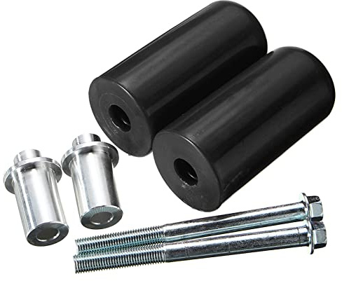 Rahmenschieber, 10 mm, universeller großer Motorradrahmenschieber, Sturzschutz für Yamaha, Suzuki, Honda (2 Stück) (schwarz)
