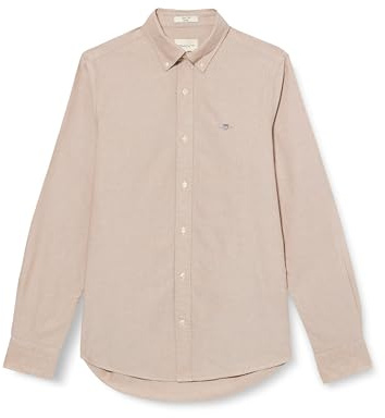 Slim Oxford skjorta, Varm kaki, S
