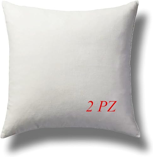 cuscini fiber Set 2 imbottiture Cuscini bianchi 65 x 65 cm morbida made in Italy divano letto