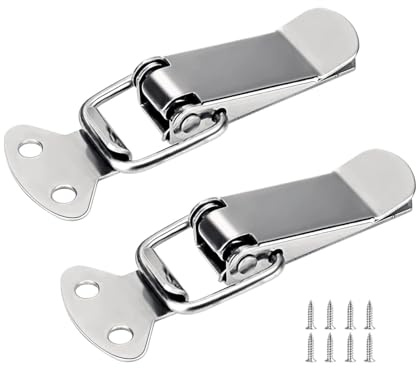 ORTAVA Spannverschluss Edelstahl, Kistenverschluss, Schnappverschluss, Verschluss, 2 Stück, Geeignet für Türen, Fenster, Schränke und Kastendeckel, Schnappverschluss