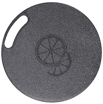 SHOWERORO Tagliere Rotondo Effetto Marmo in Plastica Pp per Verdure e Frutta, Facile da Pulire Finitura e Design da Appendere per Cucina