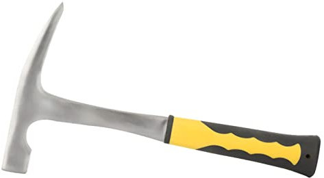 Double Head Flat Mouth Geology Survey B Duckbill Hammer with 500g Head, High Carbon Steel Truction and Comfortable IP