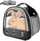 Transportbox Kaninchen, 30x21x27cm Transportbox KatzeTransportbox Meerschweinchen, Haustier Reise Tragetasche, Faltbare Tragetaschen Mit Schultergurt Für Katze Hund Kaninchen Hamster (Schwarz)