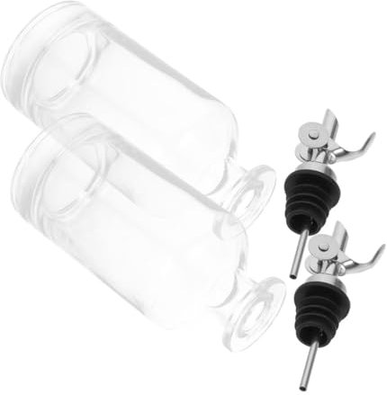 Gatuida 2stücke Ölspender Glasflasche Mit Edelstahl Ausgießer Automatischer Verschluss Öl Essigspender Ausbruchsicher Für Küche Kochen Präzise Dosierung
