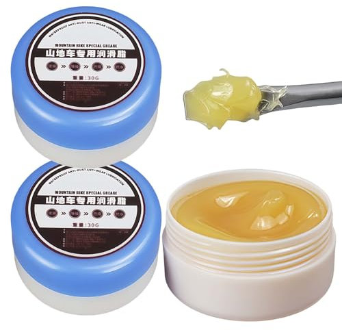 2PCS High-Temp Lithium Grease for Bikes - Multi-Purpose Lubricant for Brakes, O-Rings, Threads & Assembly. Anti-Seize Copper & Silicone Formula. Ideal for Bike Maintenance & Protection