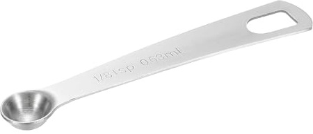 PATIKIL 1pcs 0.63ml Tablespoon Measuring Spoon, 1/8 Tbsp Measuring Spoon Stainless Steel Individual Measure Scooper Only for Ground Coffee Loose Tea Powder