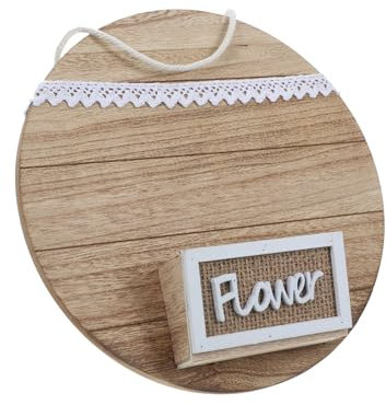 FONDOTIN Support De Plante Mural Bois Pot De Fleurs Suspendu avec Panneau Bienvenue pour Décoration Murale Entrée pour Porche Rustique Et Accueil Chaleureux