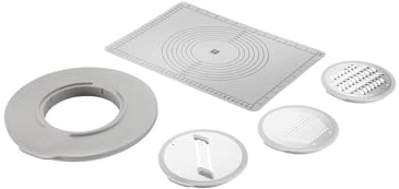 ZWILLING Fresh & Save BOWLS Zubehör Set, 5-teilig,S/M/L | Reiben, Spritzschutz, Silikonmatte