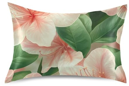 Beauty Spring Flowers Georgia Azalea pillowcase for face pillows for sleeping cover sham pillows for Hair Standard Size with Envelope Closure for Sofa 20x26 Inches