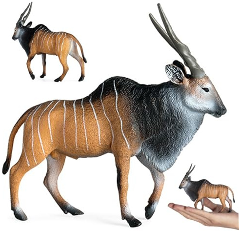 Trrymbbe Figure Animali realistiche, Animali di plastica con Corna a Spirale Figura Antelope, Figurina per della Fauna Selvatica educativa, Compleanno di Natale per Le Figurine per Bambini