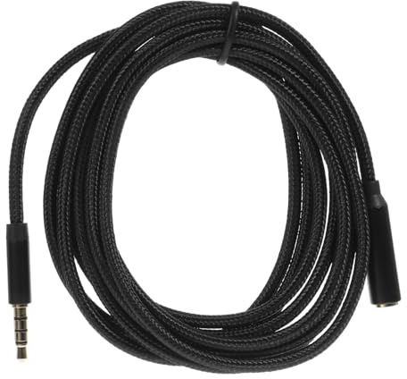 DECORNIJIA Cavo di Prolunga Aux 3,5 Mm Maschio-Femmina 2 Metri per Cuffie Smartphone e Pc, Estensore Audio Struttura Resistente, Design Minimalista Nero, Plug-And-Play per Uso Quotidiano
