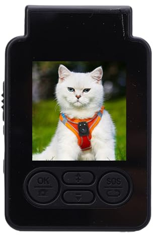 Sxhlseller Caméra pour Animaux de Compagnie, Lecteur MP3 MP4 Vidéo HD Multifonctionnel avec Batterie 600 MAh pour Le Cyclisme en Plein Air, la Course à Pied et Les Voyages
