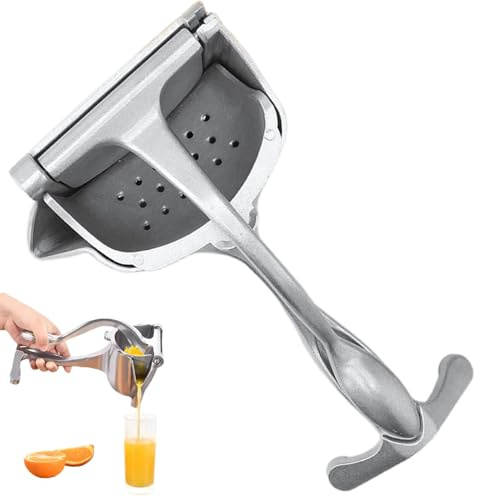 Spremiagrumi manuale - Efficiente spremifrutta manuale per limoni e arance, spremiagrumi in lega di alluminio con filtro rimovibile, spremifrutta facile da spremere e pulito
