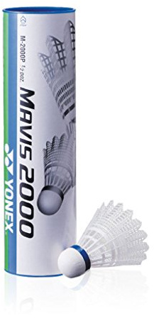 YONEX Mavis 2000 Badminton Shuttlecocks 'tube of 6', 78-Medium-Blue