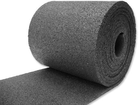 Gummigranulatmatte, Bautenschutzmatte, Antivibrationsmatte, Antirutschmatte in einer Stärke von 8 mm (5.00m X 25cm)