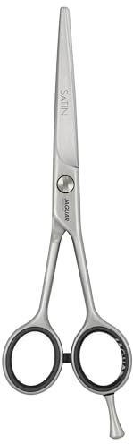 JAGUAR Haarschere SATIN 5.0“ | klassische Griffstellung | hochwertiger Solinger Spezialstahl SOLINOX | Friseurschere im Classic-Design | mattiert | Made in Germany