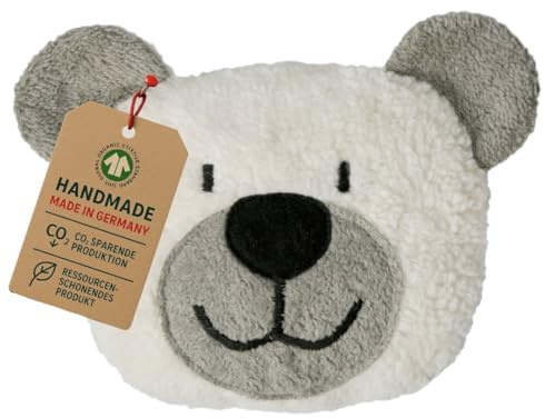 Efie épeautre Grain de culture biologique contrôlée Coussin chauffant Teddy Gris,, 100% fabriqué en Allemagne
