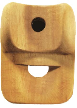 Fair Trade Amazonas Samba Nase Whistle - Licht Nasenflöte Holz