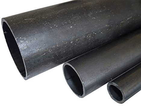 B&T Metall Rohstahl Rundrohr, Ø 42,4x2,5mm, (1 1/4), ST 37, Länge ca.1,0m | Konstruktionsrohr, schwarz, roh, Hohl-Profil