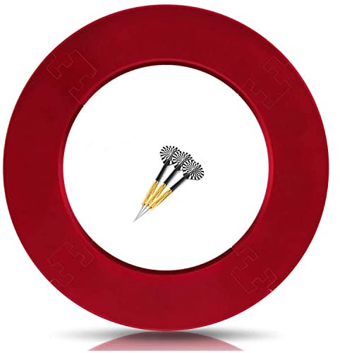 ProDarts Dart Surround Für Alle Marken-Dartscheiben – Dart Auffang-Ring In Rot – Hochwertige Stabile Umrandung – Wandschutz Für Das Dartboard Ohne Zusatzbefestigung – Professionelle Optik