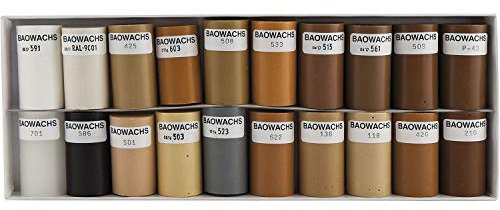 Weichwachs weiß-schwarz - 20 Halbstangen