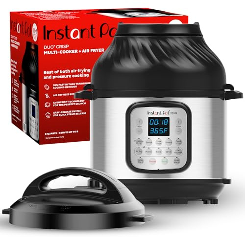 Instant Pot Duo Crisp 8 Qt 11-in-1 Air Fryer + Pressure Cooker, Steel