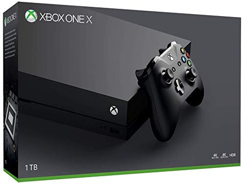 Microsoft Xbox One X 1TB Solid State Drive Gaming Console with Wirless Controller - Native 4K - HDR - Enhanced by Scorpio CPU and Fast SSD - Black (Renewed)