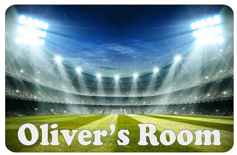 Stadium Kids Bedroom Door Sign Personalised For You - Any Name! Door Plaque,Girls/Boys,Nursery,Decor,Kids Room,Football