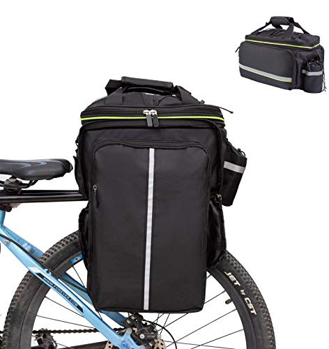 UBORSE Alforja para Bicicleta 32L Impermeable Bolsa de Maletero para Asiento Trasero de Bicicleta Extensible Bolsa de Almacenamiento de Ciclismo