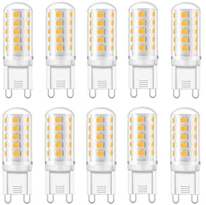 Vlio G9 LED Warmweiß 3000K 5W 400 Lumens, Kein Flackern, Nicht Dimmbar, G9 LED Leuchtmittel Lampe Enegiesparende, Ersetzt für 40W Halogenlampe, 10 Stück