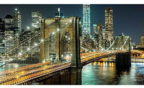 ZHXXFD Malen Nach Zahlen Für Erwachsene Ölgemälde Brook Bridge, New York Paint By Numbers Landschaft Malen Nach Zahlen Kinder Diy Leinwand Art Set Bilder Malen Nach Zahlen(S24)