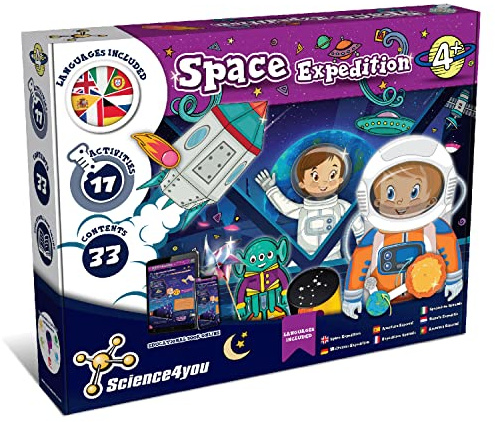 Science4you L'Aventure de Espace pour Enfants 4+ Ans - Loisir Creatif avec 17 Experiences Scientifiques: Maquette Systeme Solaire, Mobile des Planetes, Jeux et Cadeau pour Filles & Garçons 4 5 6+ Ans