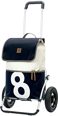 Andersen Carro de Compra Royal Aluminio Plegable con Ruedas neumaticás Ø 25 cm y 41 litros Bolsa 360° Mole 8