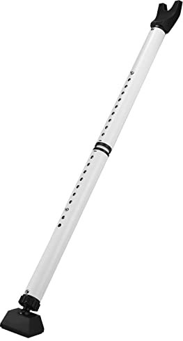 eSynic Barra de Seguridad Ajustable para Puertas de 3 Etapas (84-113 cm) Barra Antirrobo para Puerta Estándar y Corredera de Hasta 250 kg Soporte Telescópico Antideslizante para Puertas Ventanas,etc