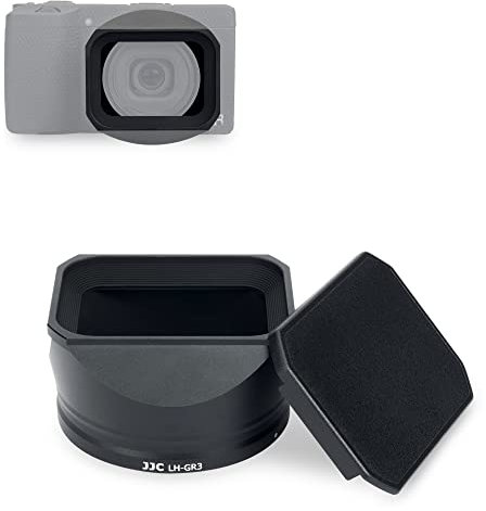 Metal Lens Hood for Ricoh GR III GR3 GR III HDF GR3 HDF Digital Camera, Bayonet Lens Shade with Hood Cap for Better Protection