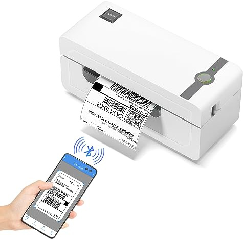JADENS Bluetooth Thermal Label Printer, 4x6 Wireless Label Printer for Shipping Packages, Support Android, iOS, Mac OS, and Windows, Widely Used for Amazon, Ebay, Shopify, Etsy, USPS