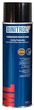 WOL Dinitrol 1107101 ML Brown Oil Based Super Penetrating Cavity Wax 500ML Spray Can Rust proofing Advanced Corrosion Protection Wax