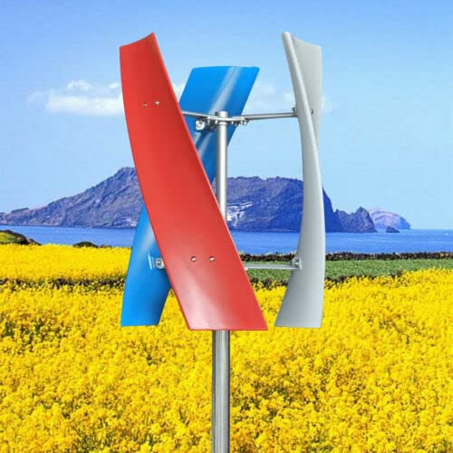 Vertikale Windgenerator, 400W Windrad Windturbine Windkraftanlage, Mit 12V Regler, 3 Klingen Vertikale Windkraftanlage, für Boote Pavillons Hütten Wohnmobile