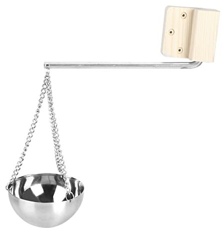 Ejoyous Bol D'évaporateur de Sauna Suspendu, Bol D'arôme de Sauna en Acier Inoxydable, Bol de Parfum de Sauna, Bol de Sauna, Bol Suspendu de Sauna avec Chaîne, pour Accessoires de Sauna